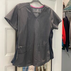 Grey medcouture scrubs set